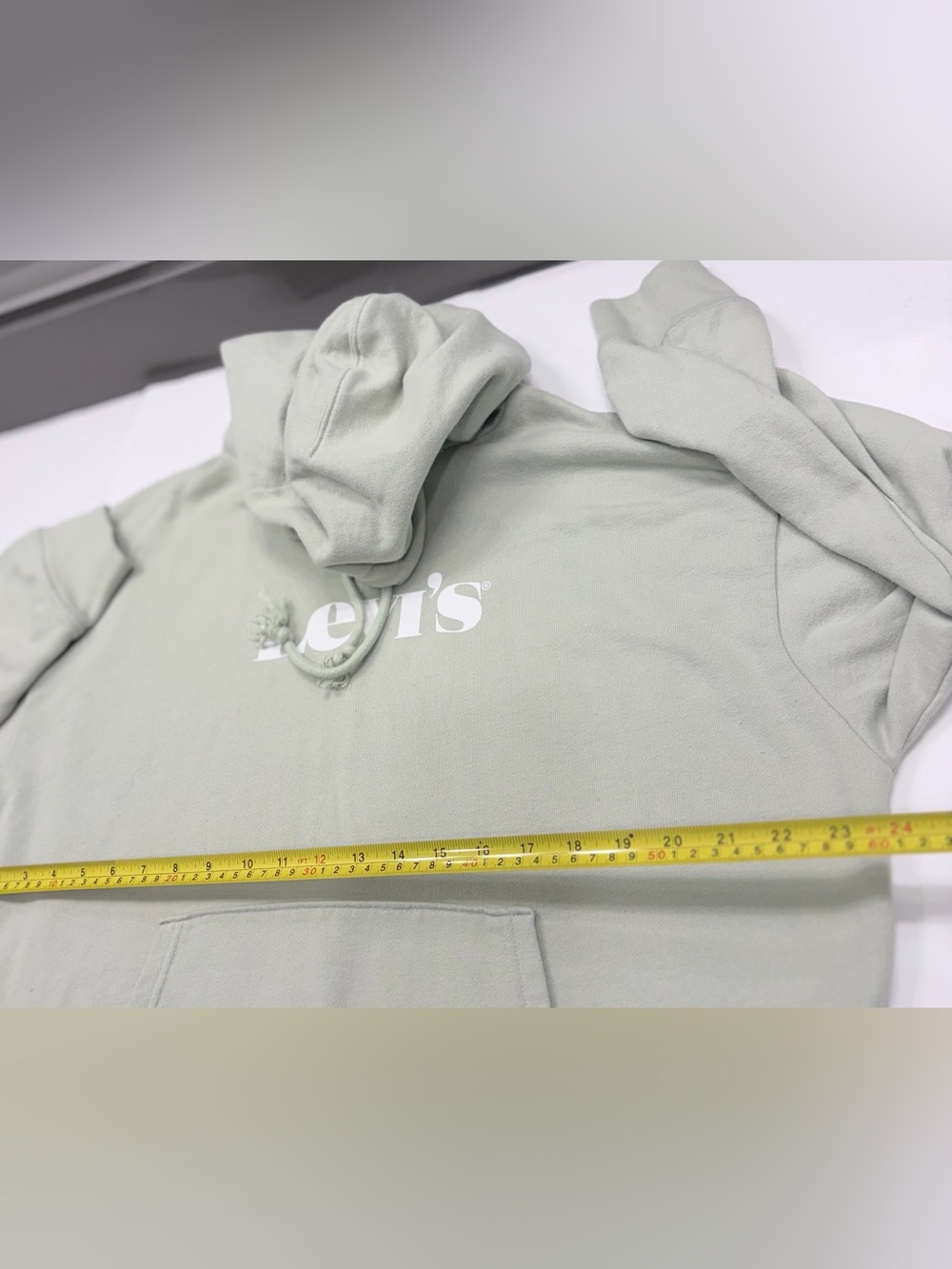 Levi’s Sage Green Cropped Boxy Logo Hoodie XL - Picture 8 of 9